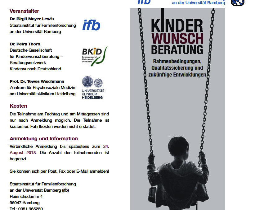 Fachtag „Kinderwunschberatung“ in Nürnberg am 5.9.18
